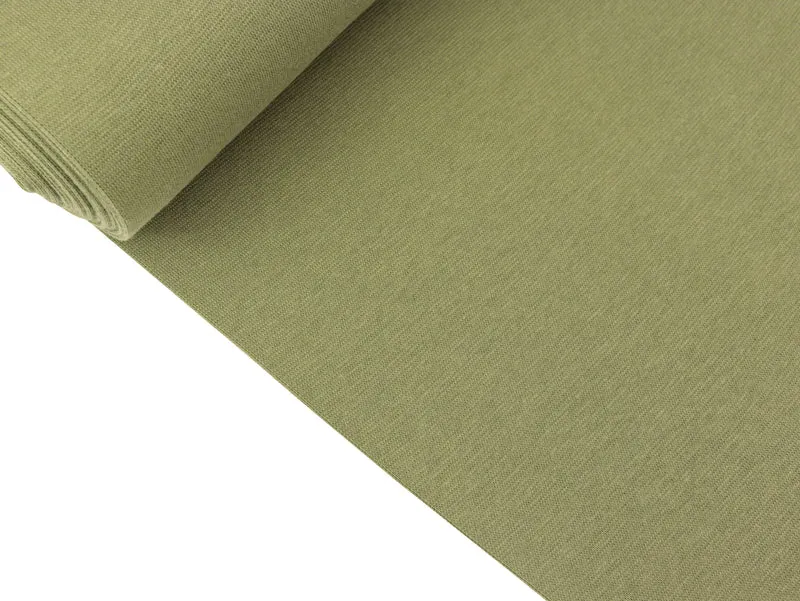 Glatte Bündchenware khaki uni Schlauchware