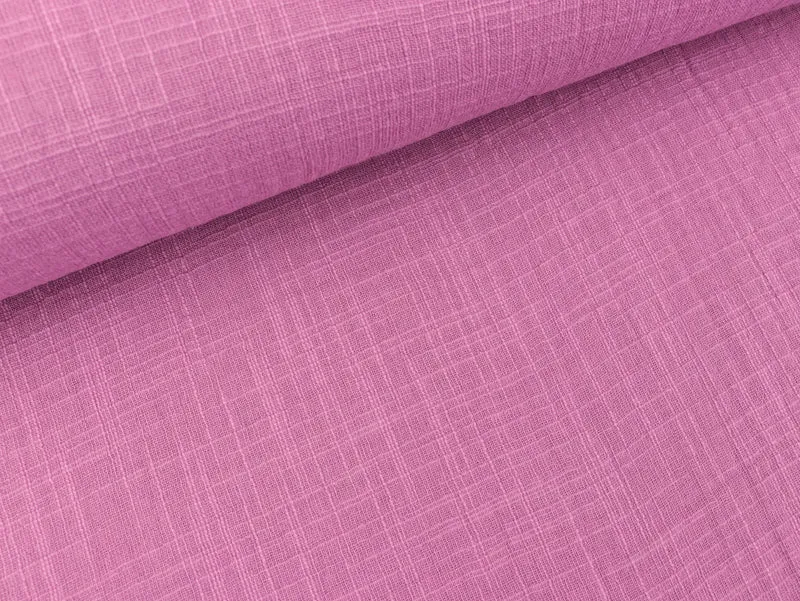 Double Slub Musselin Double Gauze brombeere uni
