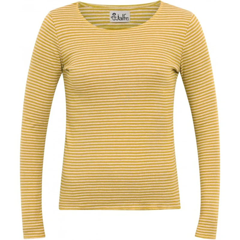 Bio-Baumwoll-Shirt, Langarm, schmal gestreift
