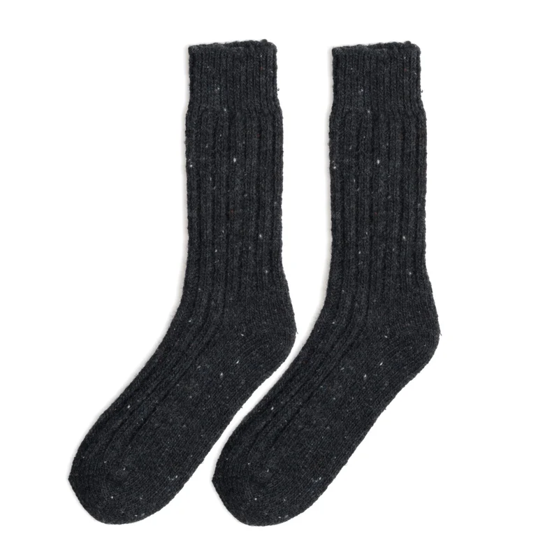 Klassische Stricksocken, einfarbig - Connemara Flecks