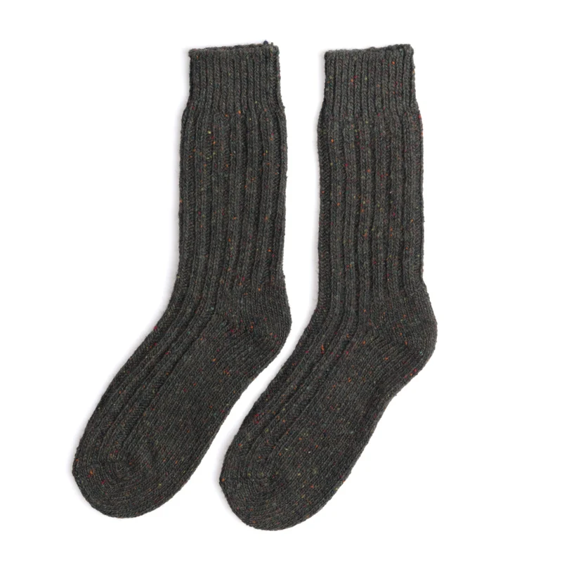 Klassische Stricksocken, einfarbig - Connemara Flecks