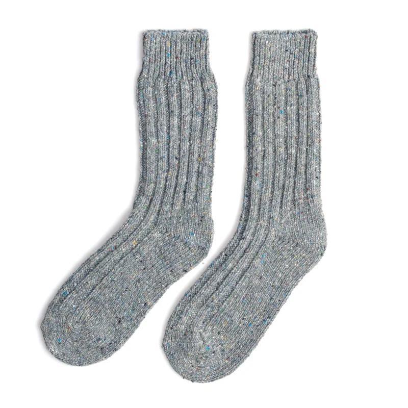 Klassische Stricksocken, einfarbig - Connemara Flecks