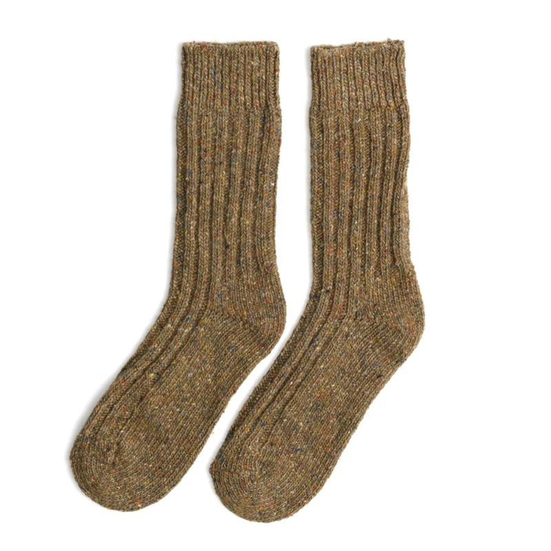 Klassische Stricksocken, einfarbig - Connemara Flecks