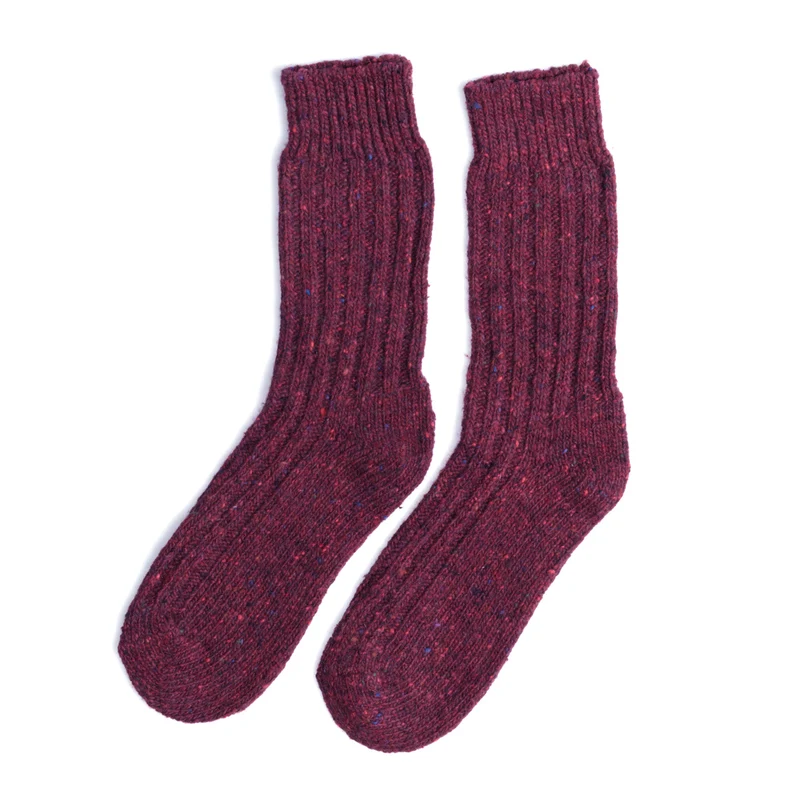 Klassische Stricksocken, einfarbig - Connemara Flecks