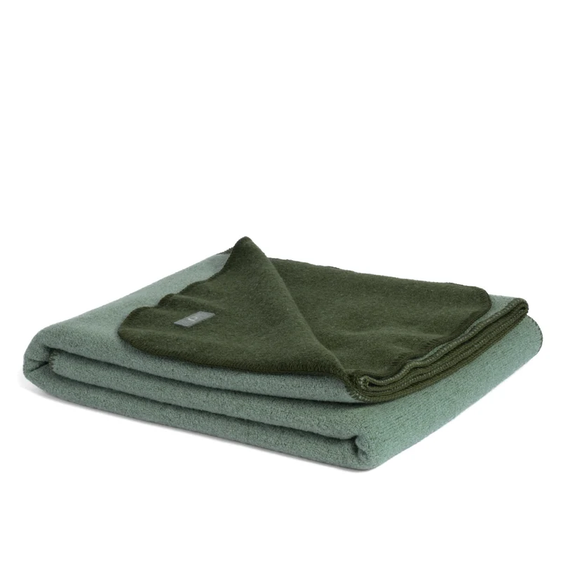 "DANA"- Zweifarbige Walkdecke aus Bio-Schurwolle (Merino)