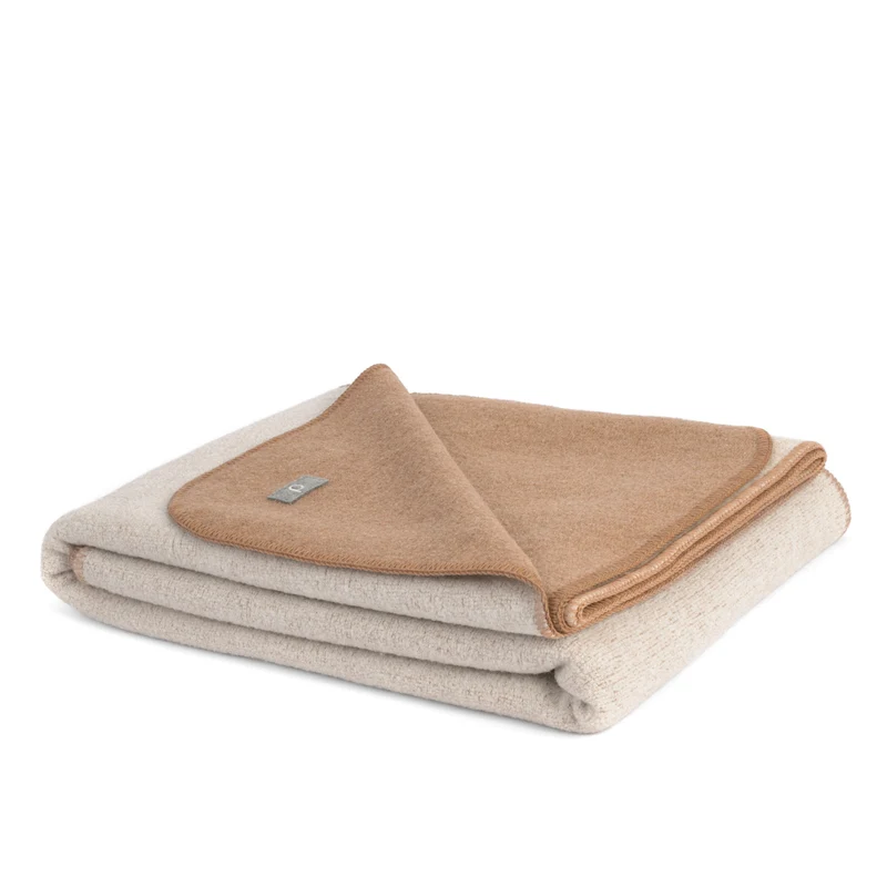 "DANA"- Zweifarbige Walkdecke aus Bio-Schurwolle (Merino)