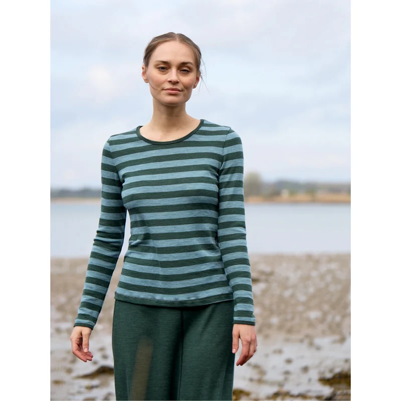 Langarm-Shirt mit breiten Streifen