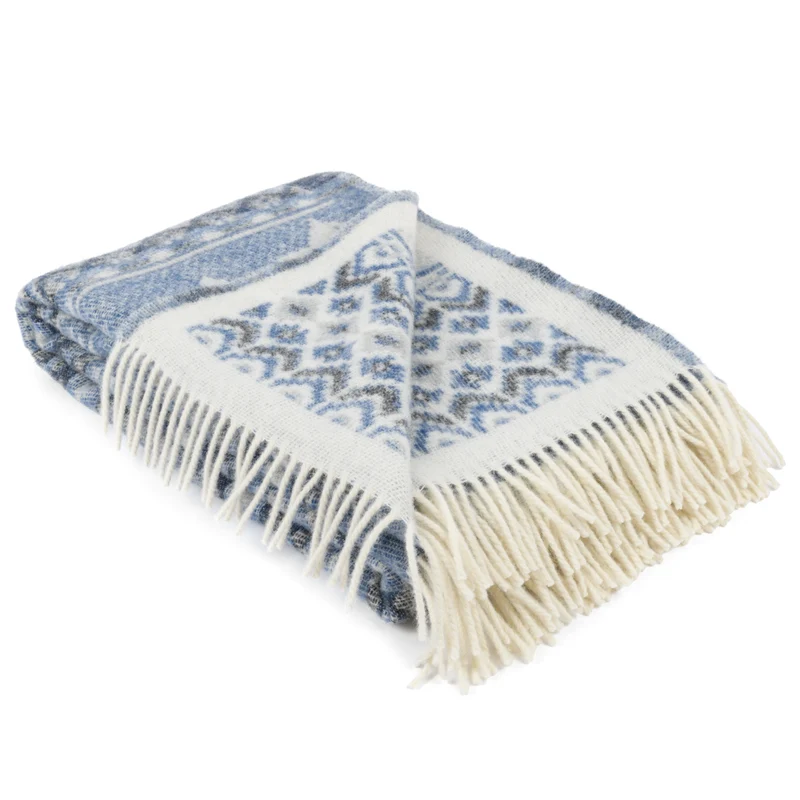 Wolldecke "PFERDCHEN"- Blau