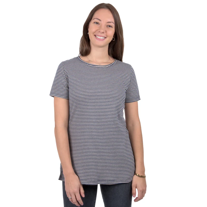 Geringeltes Kurzarm-Shirt aus Bio-Baumwolle