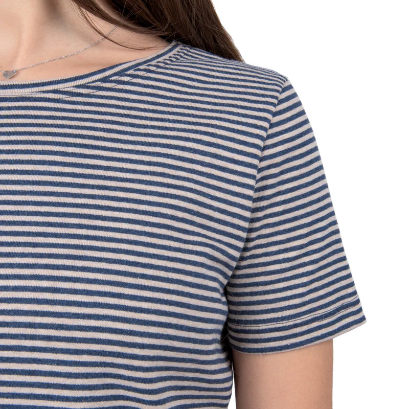 Geringeltes Kurzarm-Shirt aus Bio-Baumwolle