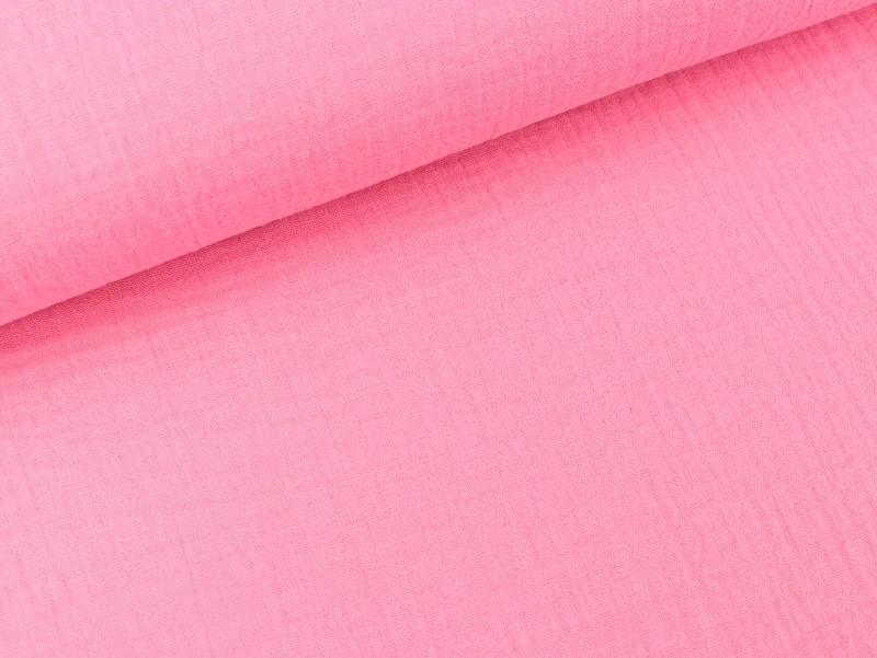 Bio Baumwoll Musselin Double Gauze rosa uni