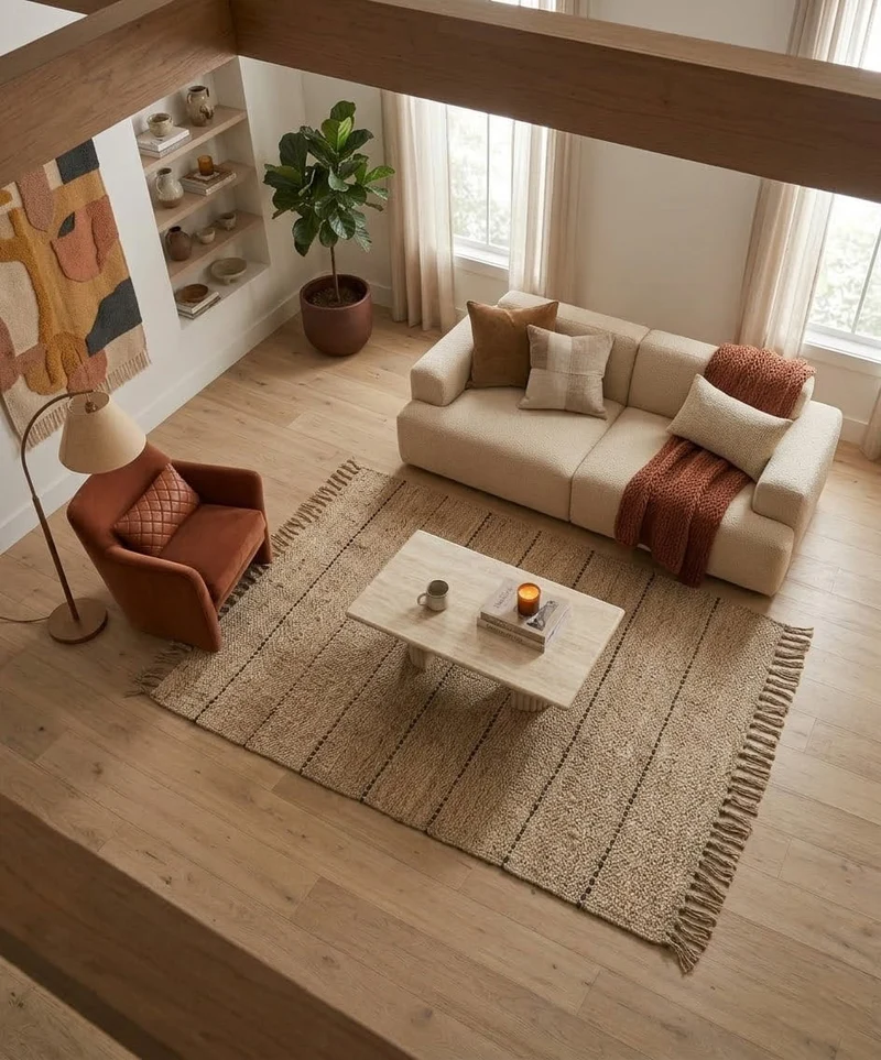 Tappeto Moderno Jute Beige