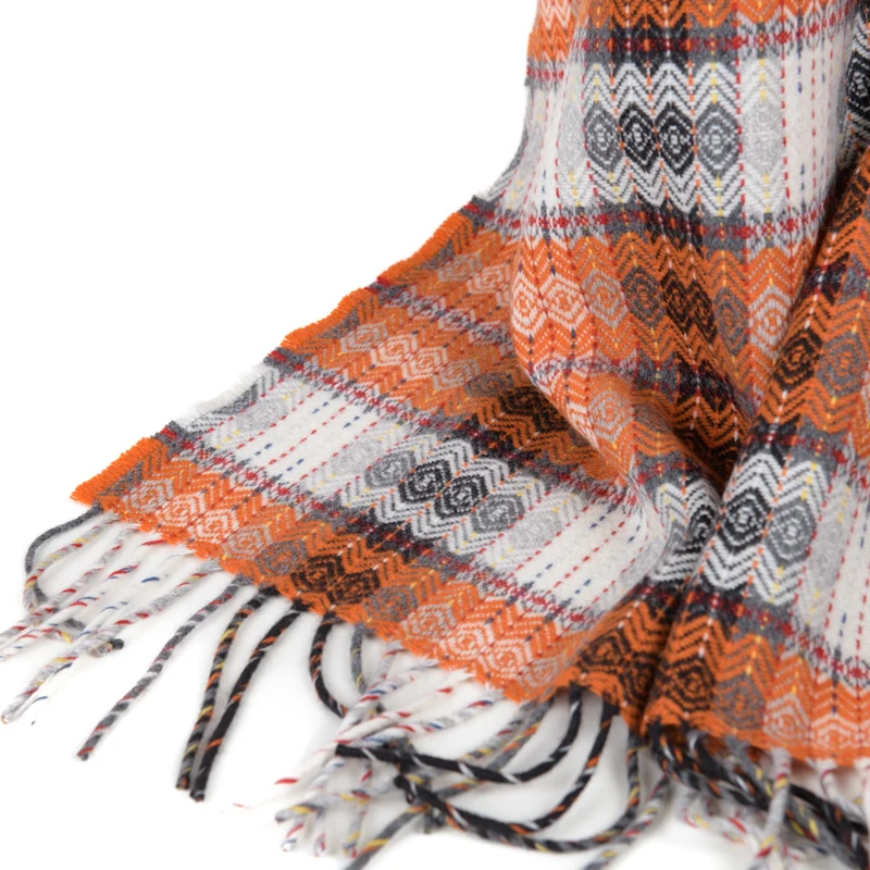 Feines Wollplaid "Bunte Diamanten"