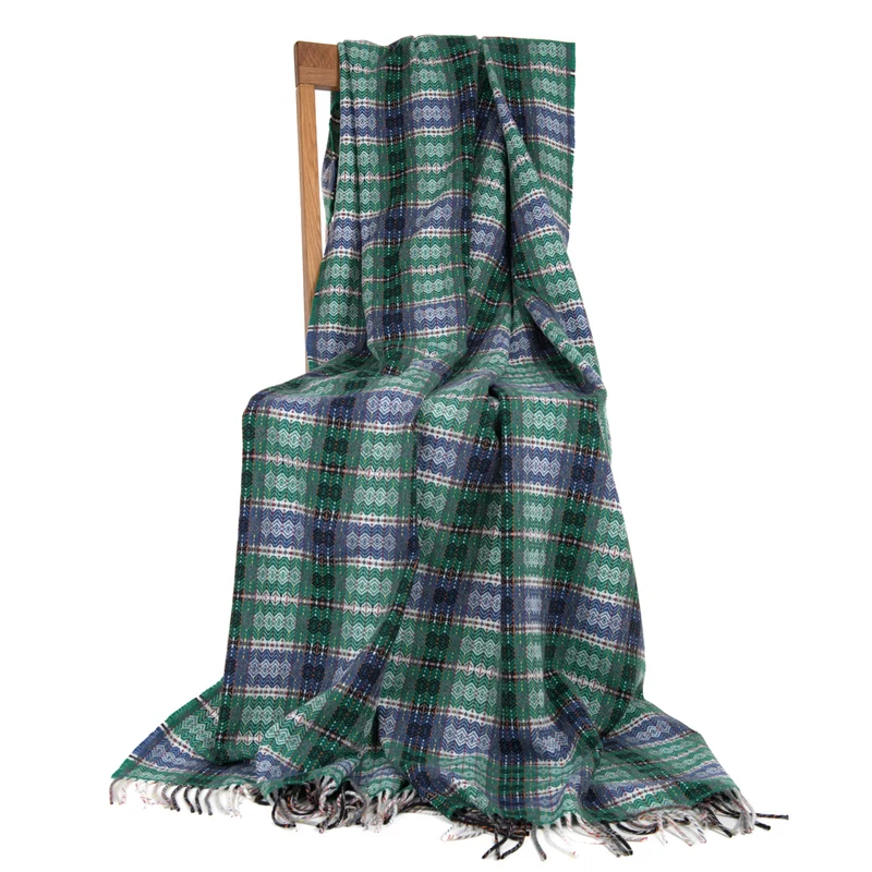 Feines Wollplaid "Bunte Diamanten"