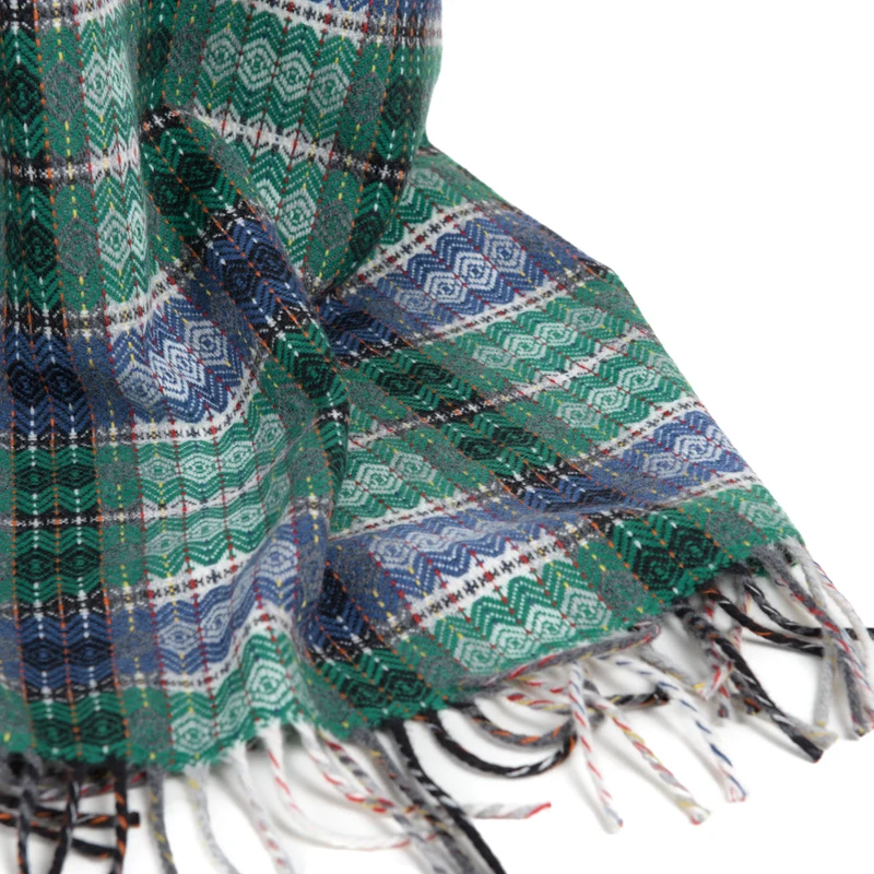 Feines Wollplaid "Bunte Diamanten"