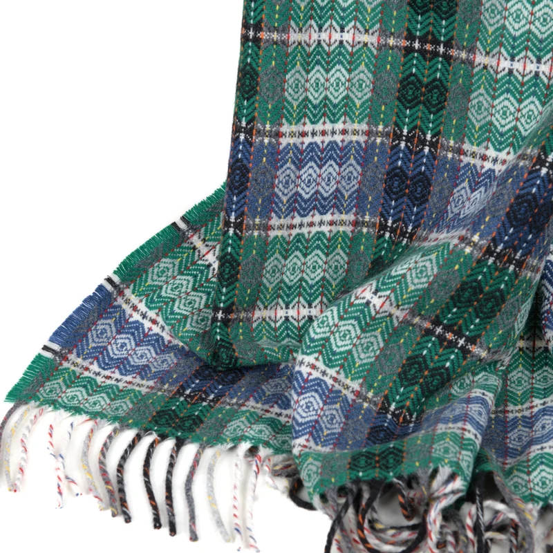 Feines Wollplaid "Bunte Diamanten"