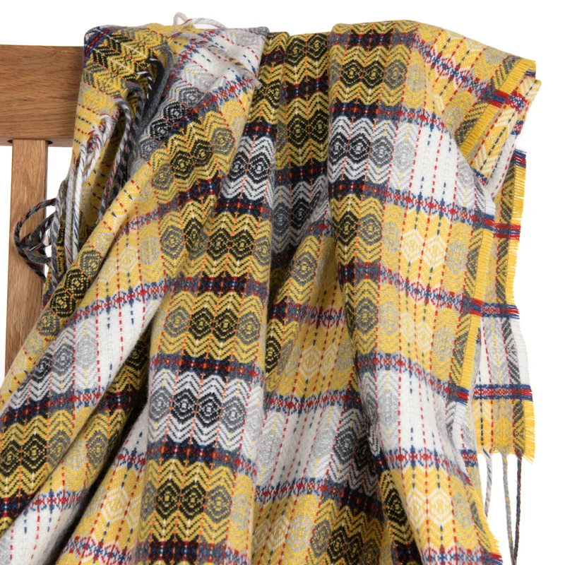Feines Wollplaid "Bunte Diamanten"