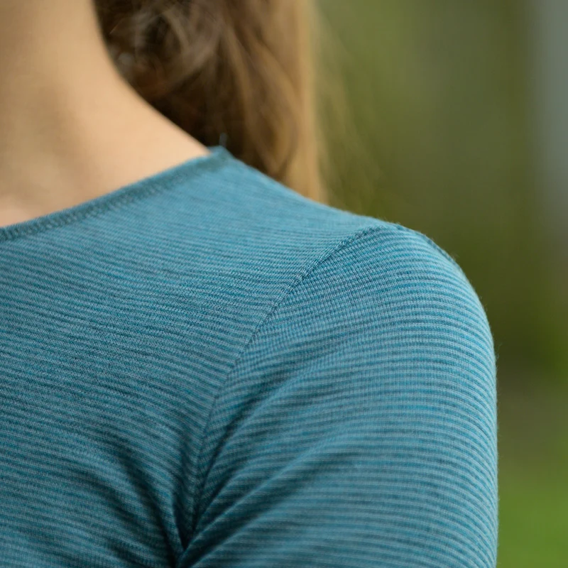Merino-Langarm-Ringelshirt