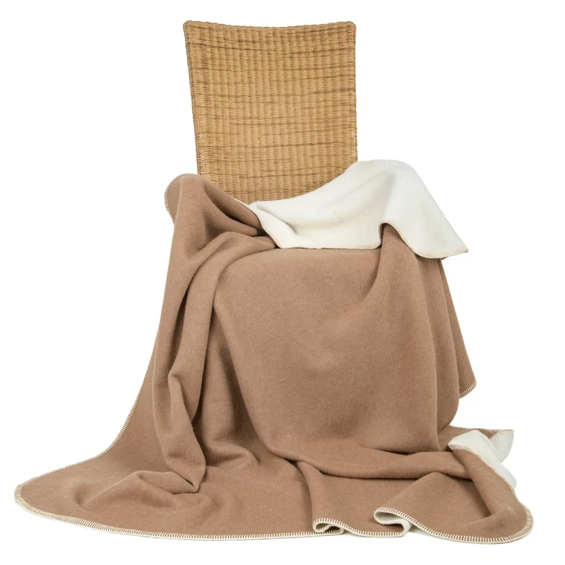 Zweifarbige Alpaka-Decke "CUSCO"