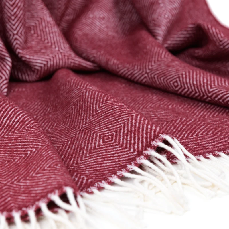 Weiche Merino-Wolldecke "DIAMANT"