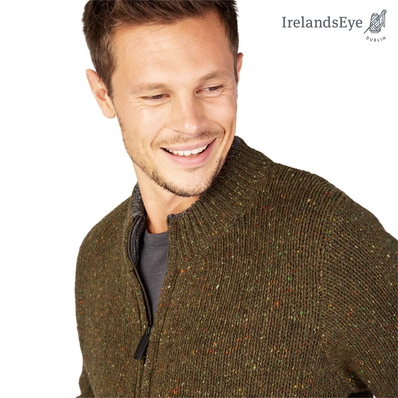 Strickjacke, olivgrün