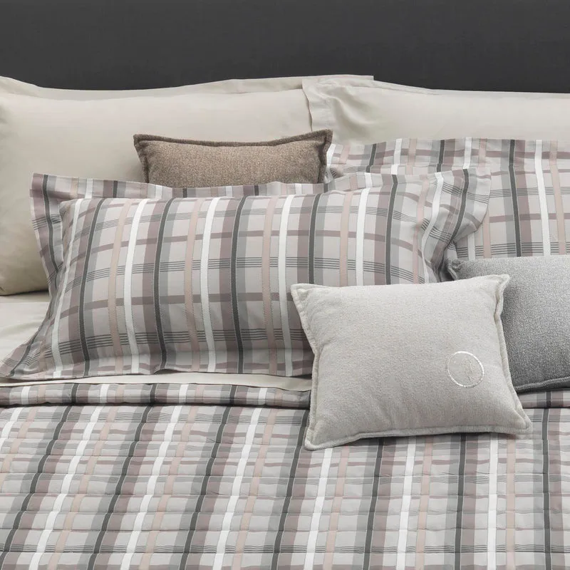 Completo Lenzuola light tartan Moderno in Raso di cotone