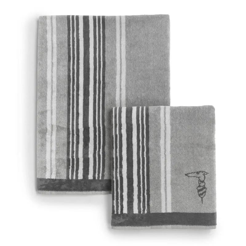 Asciugamano con Ospite sponge & stripes Moderno in Spugna 500 gr/mq