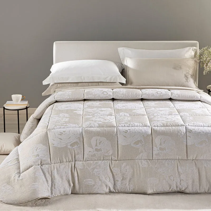Trapunta Rosier in Raso Jacquard 300 gr/mq
