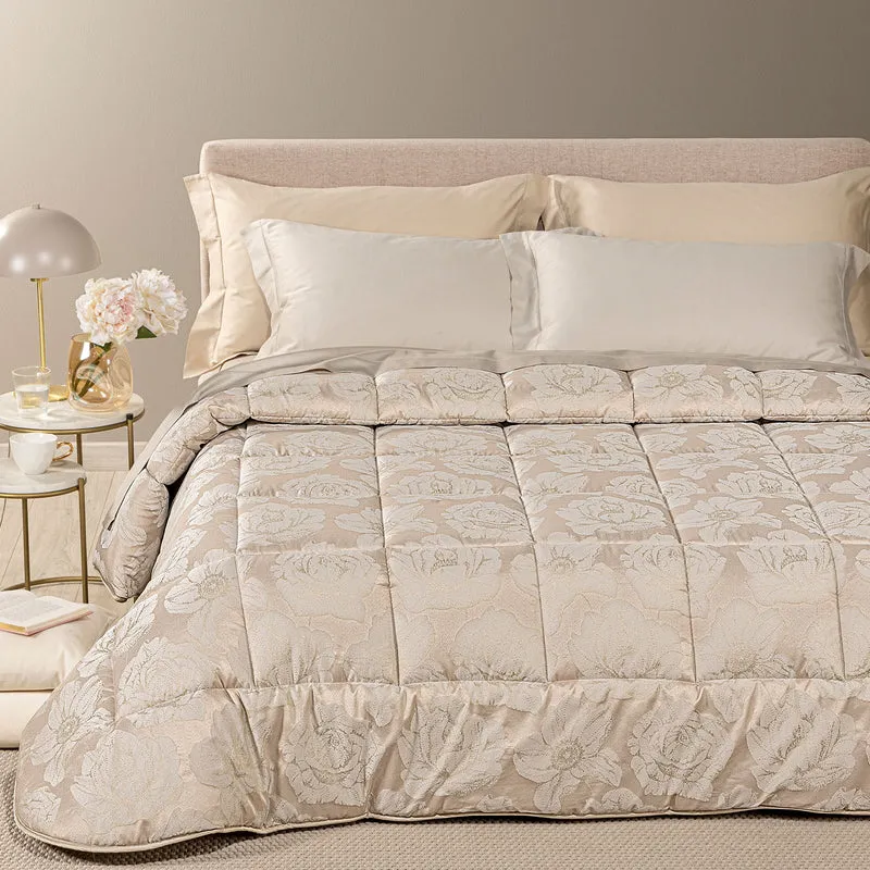 Trapunta flory in Raso Jacquard 300 gr/mq