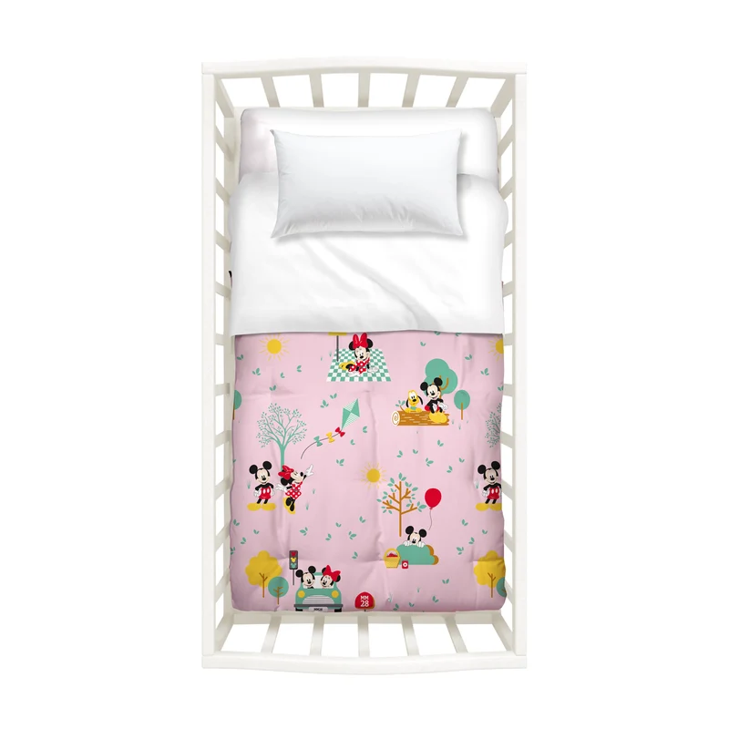 Trapunta con Paracolpi minnie&mickey in Cotone 300 gr/mq