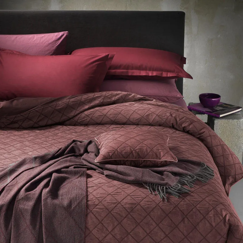 Copripiumino con federe rugged jacquard in Cotone