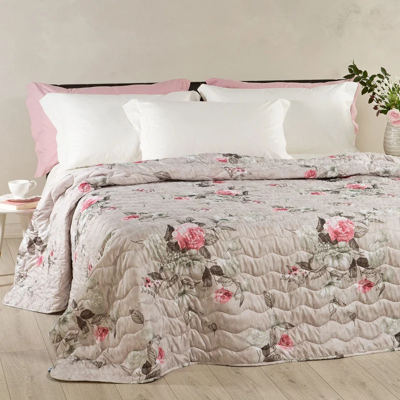 Copriletto Primaverile celine Bouquet in Microfibra 80 gr/mq