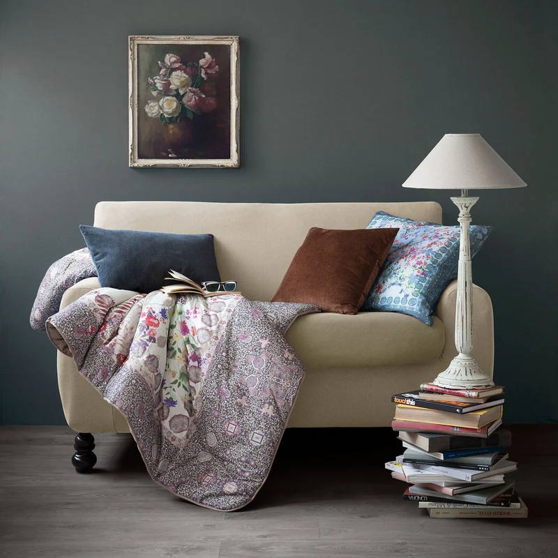 Copricuscino melange in Cotone