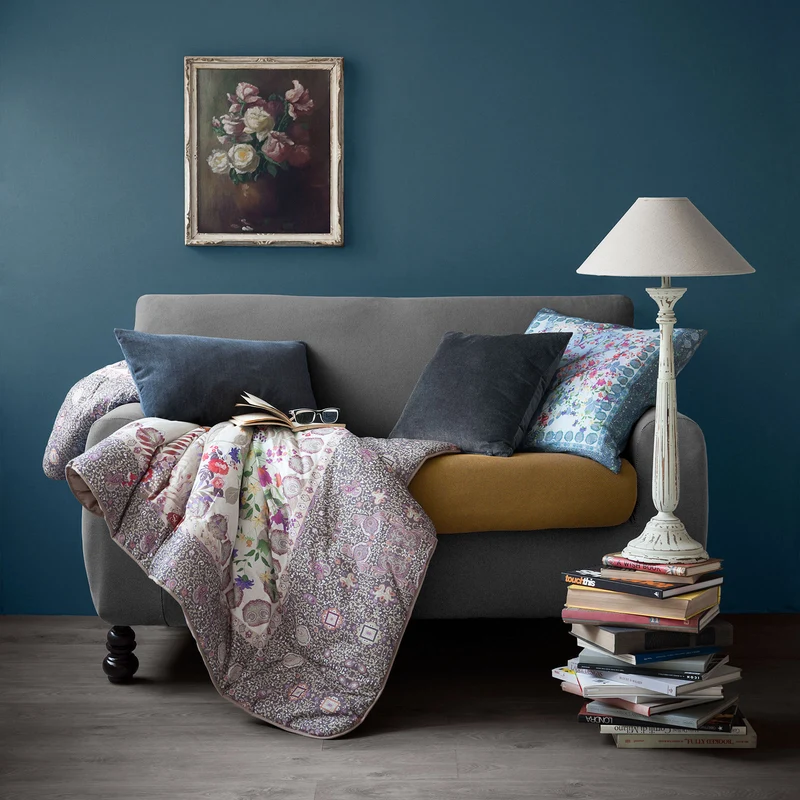 Copricuscino melange in Cotone